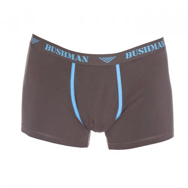 Bushman boxerky Edward 3Pack tmavohnedé/tmavošedé/svetlomodré S