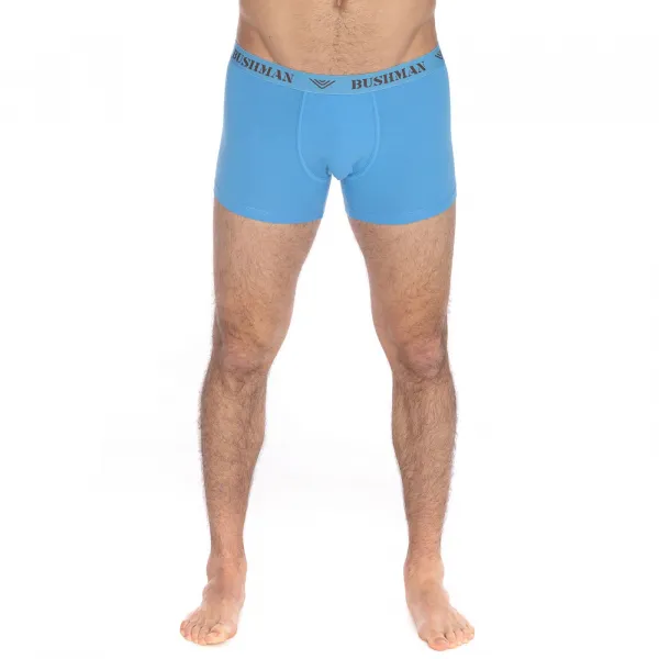 Bushman boxerky Edward 3Pack tmavohnedé/tmavošedé/svetlomodré S