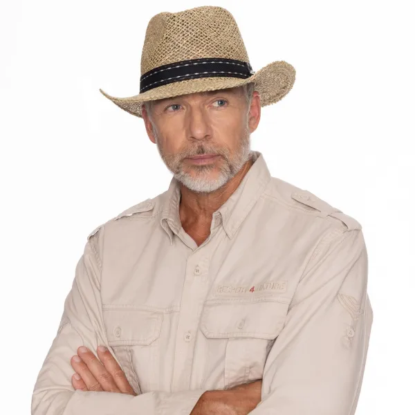 Bushman Pánsky a dámsky klobúk Seagrass II, béžový 55