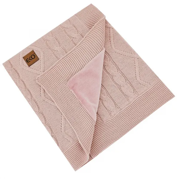 EKO Deka kašmírová s velúrovou podšívkou Rose Pink 100x80 cm