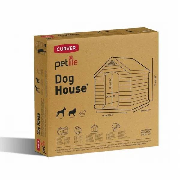 CURVER búda pre psov Dog House sivá, 95 x 99 x 99 cm