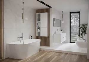 CERSANIT - Voľne stojaca akrylátová vaňa k stene CREA 170X83 S301-301