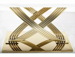 Signal Jídelní stůl Hermes 160 cm bílý mramor/zlatý