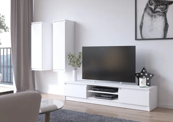 Ak furniture Obývacia stena CLP biela