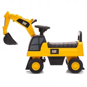 Detské odrážadlo rýpadlo so zvukom CAT Excavator Milly Mally žlté