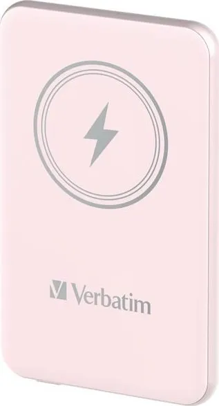 VERBATIM Powerbanka Charge 'n' Go, Magnetická, 5000 mAh, USB-C, Růžová