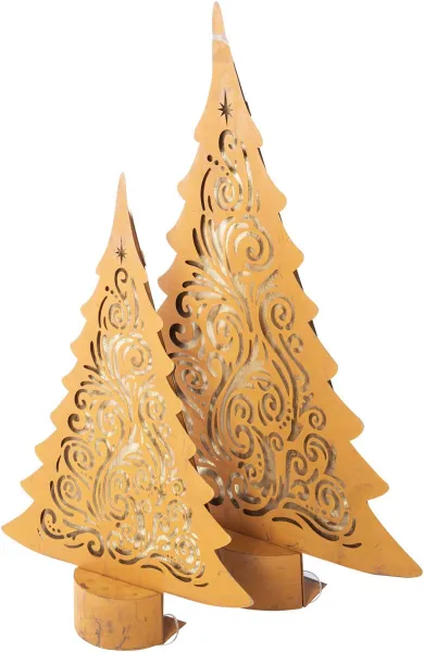 Weltbild LED Kovové dekorace Jedle Ornament, sada 2 ks