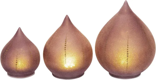 Weltbild LED skleněné dekorace Apunta, sada 3 ks