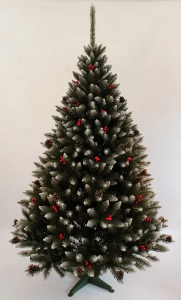 JAKS Vianočný stromček smrek s jarabinou 150 cm