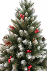 JAKS Vianočný stromček smrek s jarabinou 150 cm