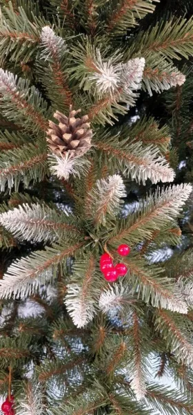 JAKS Vianočný stromček smrek s jarabinou 150 cm