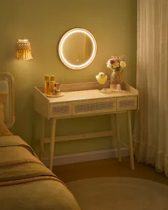 SONGMICS Toaletný stolík so zrkadlom SCHMIT dub prírodný
