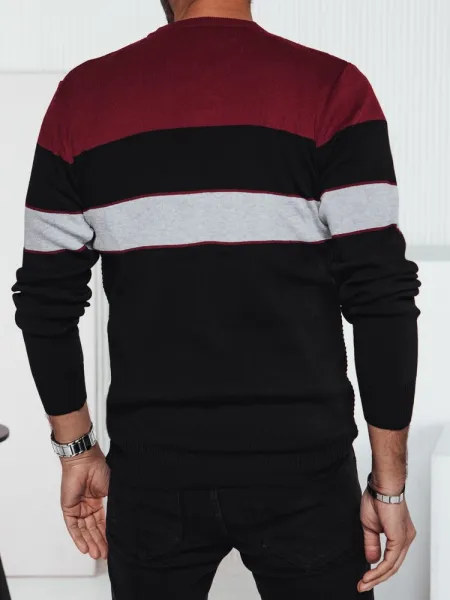 Trendy pánsky sveter -čierny