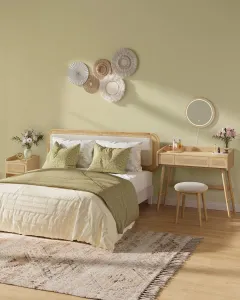 SONGMICS Toaletný stolík so zrkadlom SCHMIT dub prírodný