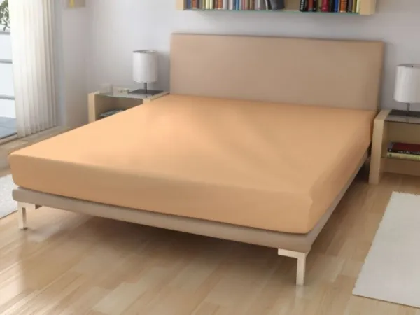 Jednolôžkové prestieradlo z bavlneného froté Zvoľte farbu: Horčicová, Zvoľte rozmer: 120 x 200 cm