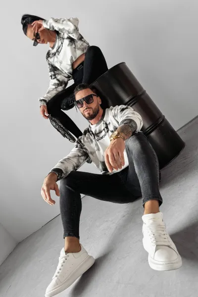 Olavoga Colm unisex sveter Farba: Bielo - hnedá, Konfekčná veľkosť: one-sized