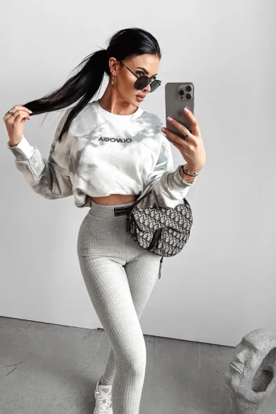 Olavoga Colm unisex sveter Farba: Bielo - hnedá, Konfekčná veľkosť: one-sized