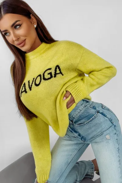 Olavoga Coffee sveter Farba: Žltá, Konfekčná veľkosť: M