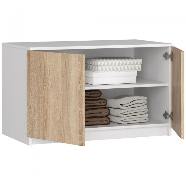 Ak furniture Nadstavec na skrinku Star 90 cm biely/sonoma