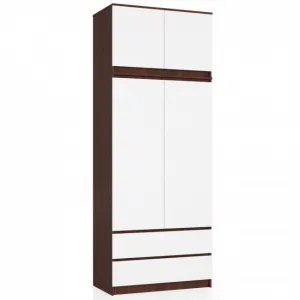 Ak furniture Nadstavec na šatník Star 90 cm wenge/biely
