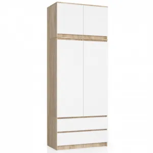Ak furniture Nadstavec na šatník Star 90 cm sonoma/biely
