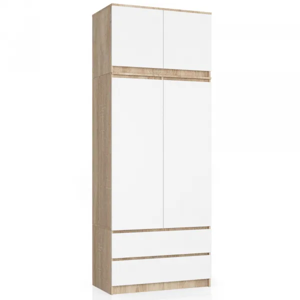 Ak furniture Nadstavec na šatník Star 90 cm sonoma/biely
