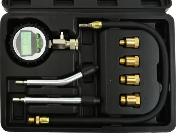 Tlakový tester benzínových motorov LCD 8 ks