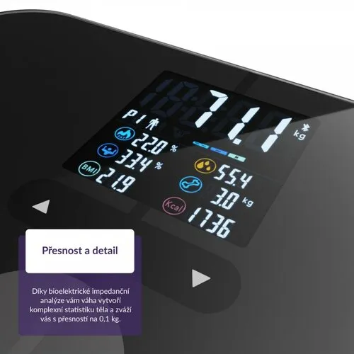 TrueLife FitScale W7 BT osobná váha s bluetooth, čierna