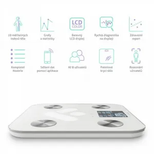 TrueLife FitScale W6 BT osobná váha s bluetooth, biela