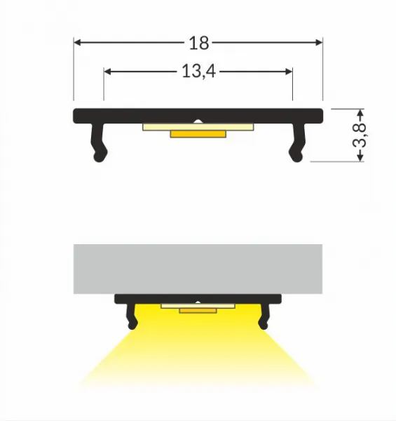 LEDprodukt LED lišta FIX Dĺžka: 2m