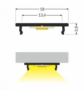 LEDprodukt LED lišta FIX Dĺžka: 2m