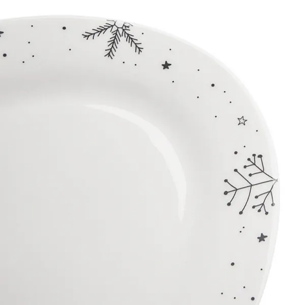Porcelánový servírovací tanier oválny VLOČKA