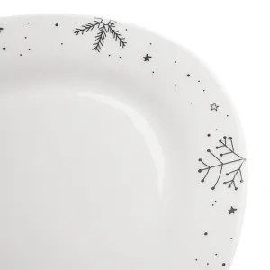 Porcelánový servírovací tanier oválny VLOČKA