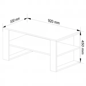 Ak furniture Konferenční stolek DOMI II bílý/černý