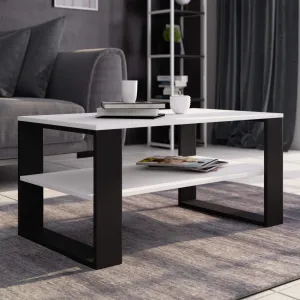 Ak furniture Konferenční stolek DOMI II bílý/černý
