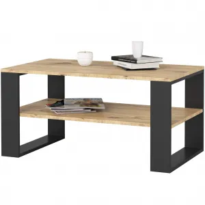 Ak furniture Konferenční stolek DOMI II dub artisan/černý