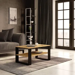 Ak furniture Konferenční stolek DOMI II dub artisan/černý