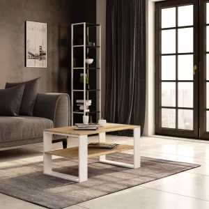 Ak furniture Konferenční stolek DOMI II dub sonoma/bílý