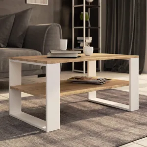 Ak furniture Konferenční stolek DOMI II dub sonoma/bílý