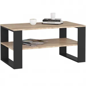 Ak furniture Konferenční stolek DOMI II dub sonoma/černý