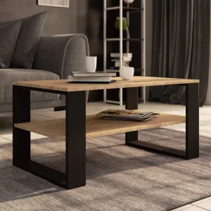 Ak furniture Konferenční stolek DOMI II dub sonoma/černý