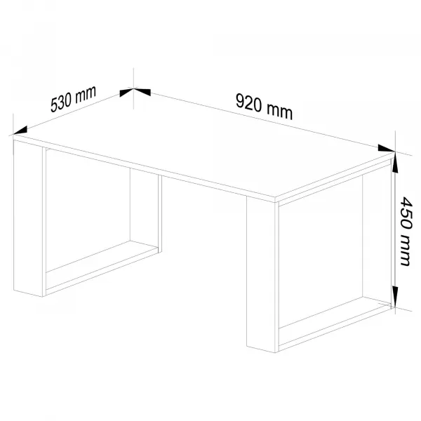 Ak furniture Konferenční stolek Nox bílý/černý