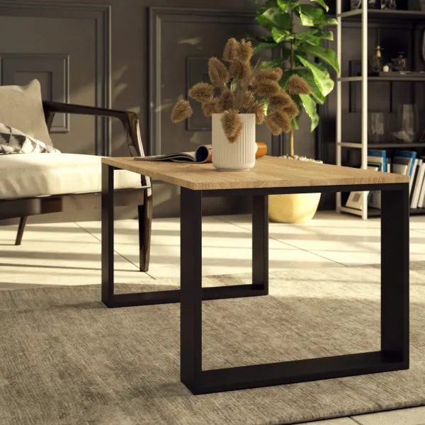 Ak furniture Konferenční stolek Nox dub sonoma/černý
