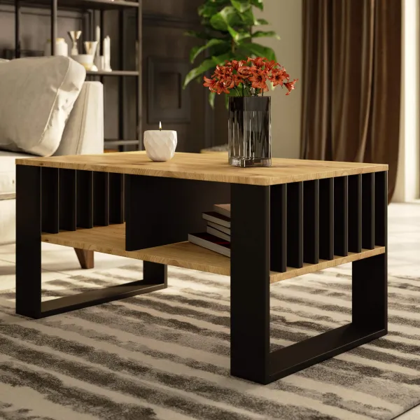Ak furniture Konferenční stolek Rockford dub artisan/černý