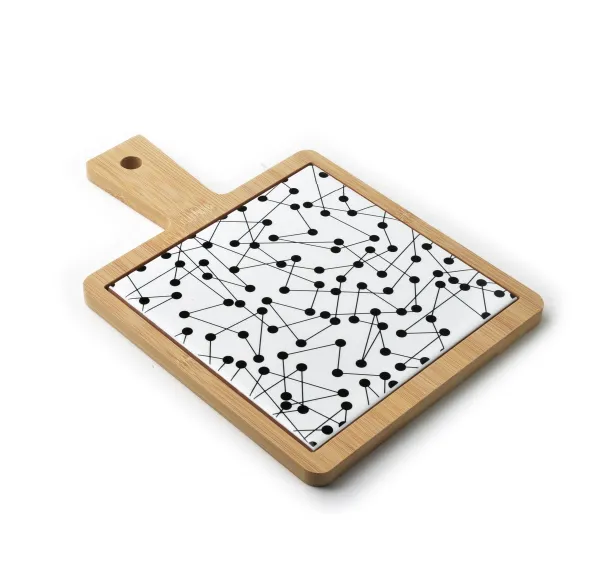 Mondex Servírovacia doska MODERN KITCHEN 17x25 cm hnedá/biela