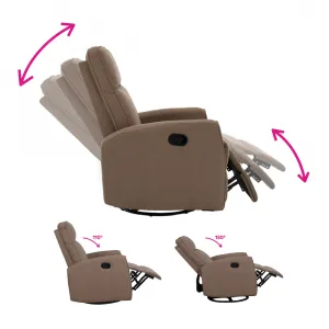 Relaxačné otočné kreslo, sivohnedá Taupe, MEKENZI