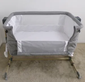 KINDERKRAFT Postieľka detská polohovateľná Neste grow Light Grey Full Wood