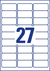 Avery Zweckform Etikety univerzálne 63,5x29,6mm Avery A4, silne lepivé 20 hárkov