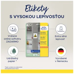Avery Zweckform Etikety univerzálne 105x48mm Avery A4, silne lepivé 20 hárkov