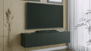 ArtExt Závesný TV stolík JOY | 150 cm Farba: Biela (drážky)